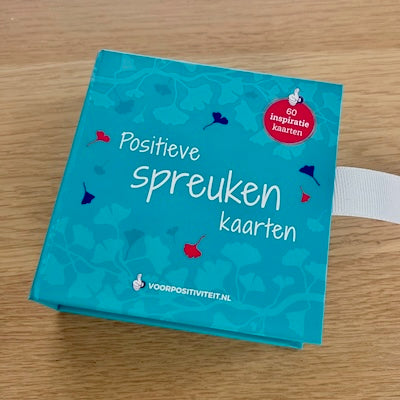 Positieve spreuken in doosje
