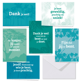 Dank je wel wenskaarten set