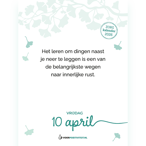 Zorgkalender 2026 Inkijkpagina
