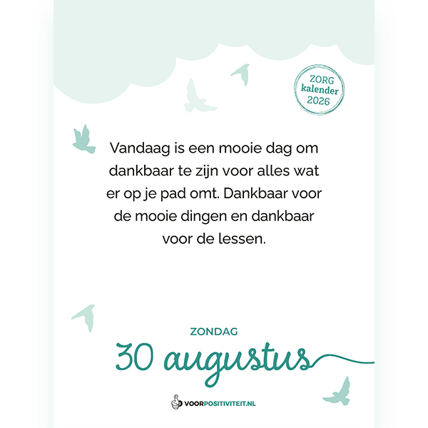 Zorgkalender 2026 Inkijkpagina