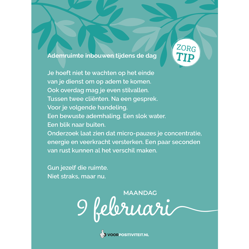 Zorgkalender 2026 Inkijkpagina