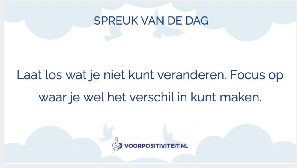 De Spreuk Van De Dag