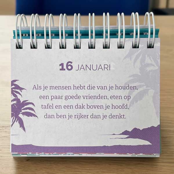 Bureaukalender positieve spreuken 16 januari