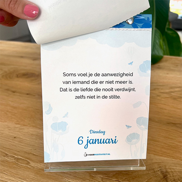 Scheurkalender 2026 met spreuk 6 januari