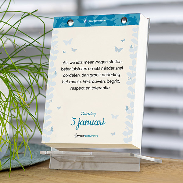 Scheurkalender 2026 spreuk 3 januari
