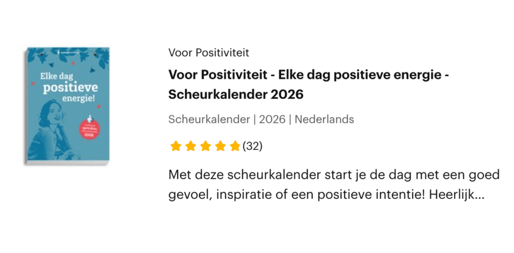 Scheurkalender 2026 positieve spreuken Voor Positiviteit