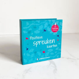 Positieve-spreuken-kaarten-staand Positieve spreuken met doosje